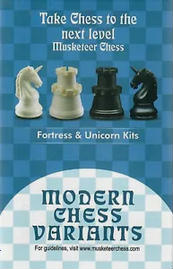 Musketeer Chess Variant Kit - Fortress & Unicorn - Black & White Musketeer Chess Variant Kit - Fortress & Unicorn - Black & White