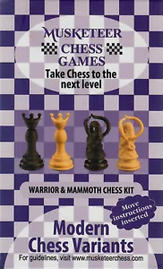 Musketeer Chess Variant Kit - Warrior & Mammoth - Black & Natural Musketeer Chess Variant Kit - Warrior & Mammoth - Black & Natural