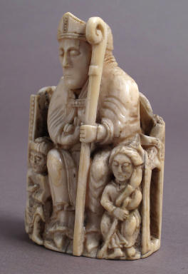 Photograph of Scandanavian Bishop Chess Piece from 1150-1200